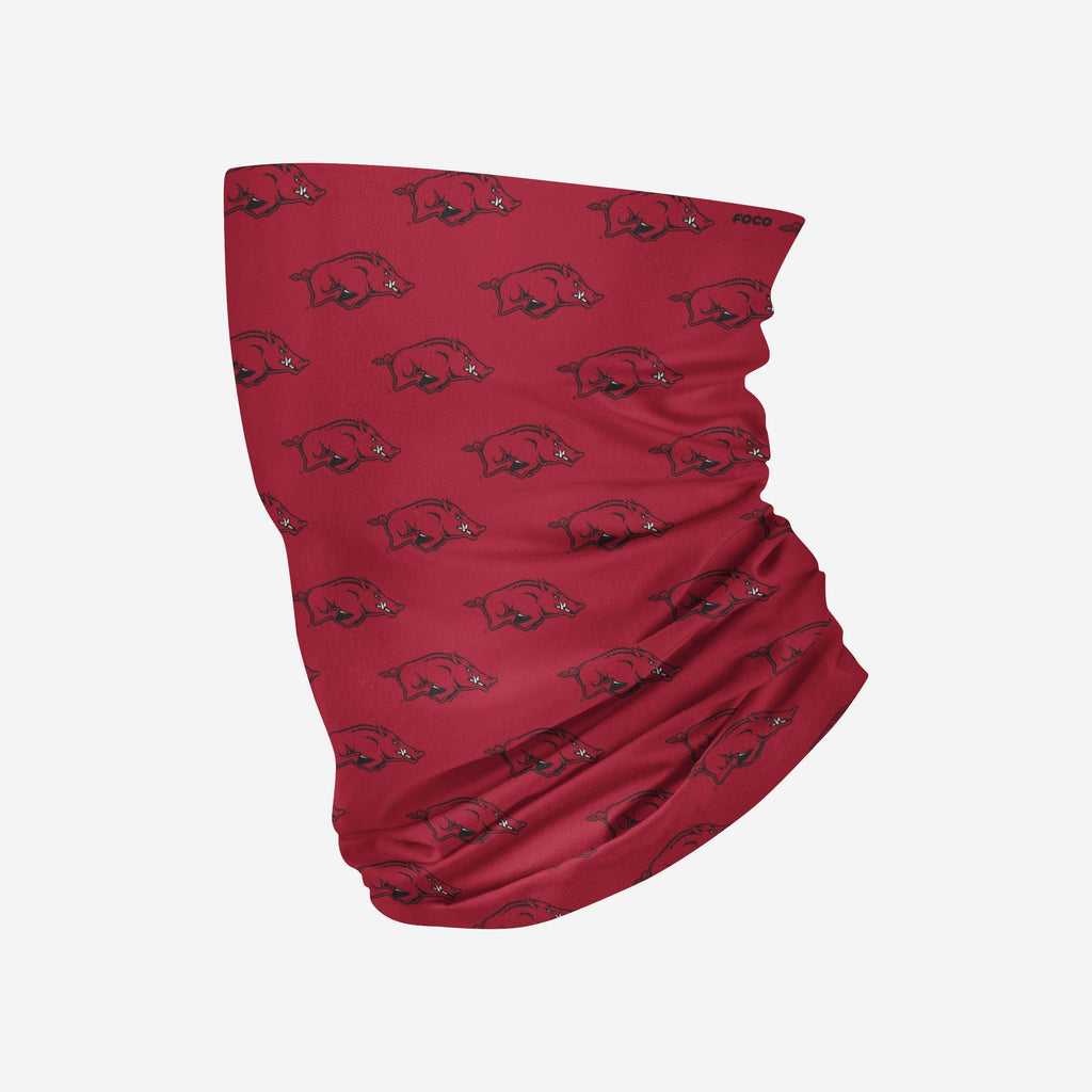 Arkansas Razorbacks Mini Print Logo Gaiter Scarf FOCO - FOCO.com