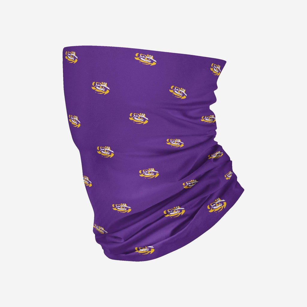 LSU Tigers Mini Print Logo Gaiter Scarf FOCO - FOCO.com