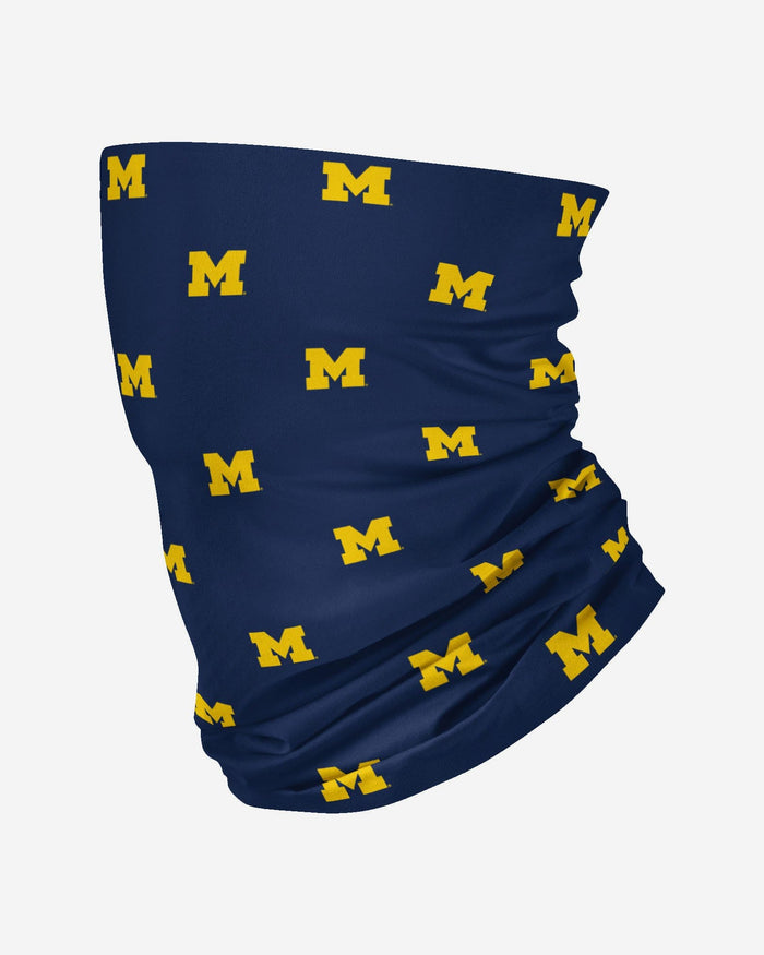 Michigan Wolverines Mini Print Logo Gaiter Scarf FOCO - FOCO.com