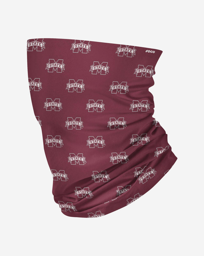 Mississippi State Bulldogs Mini Print Logo Gaiter Scarf FOCO - FOCO.com