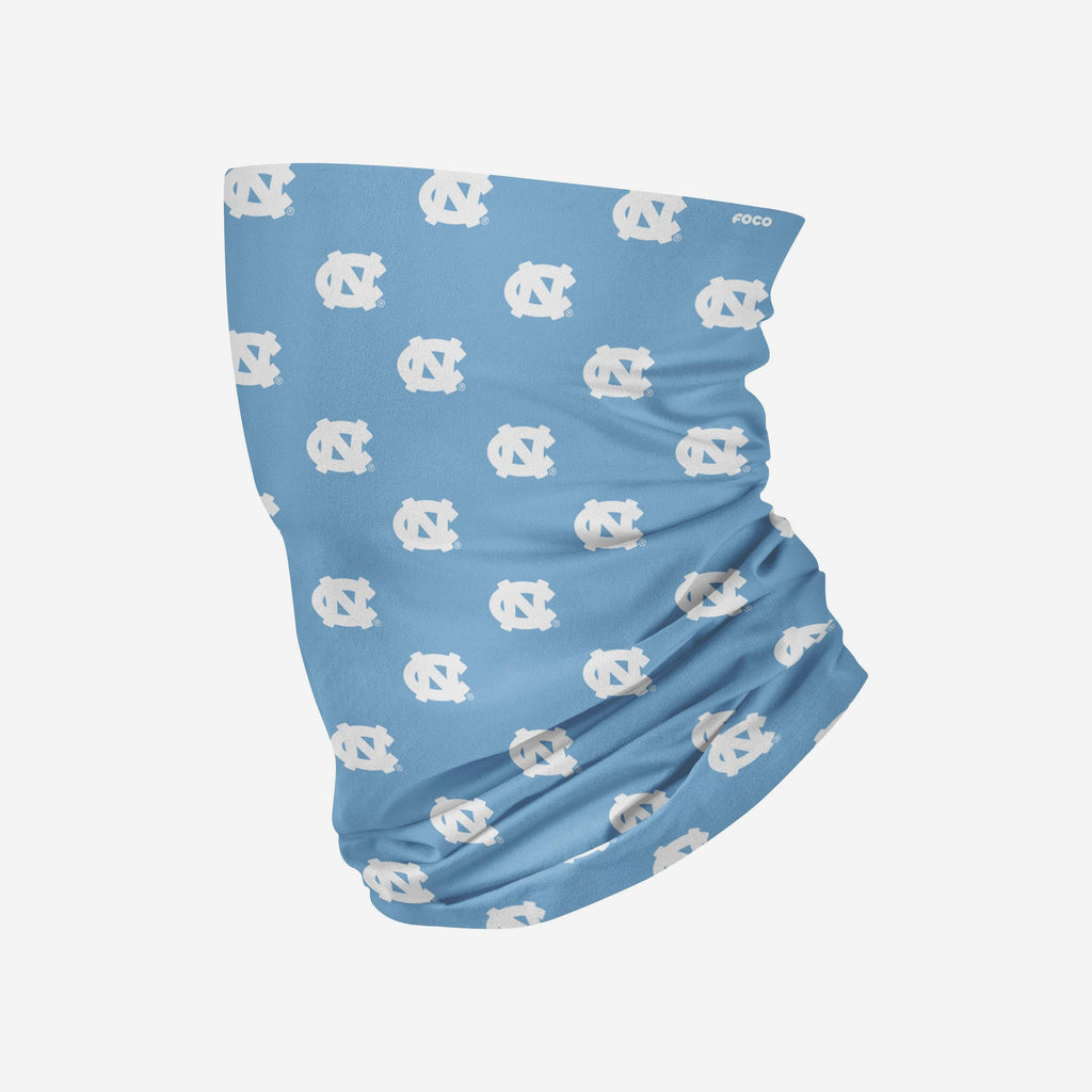 North Carolina Tar Heels Mini Print Logo Gaiter Scarf FOCO - FOCO.com