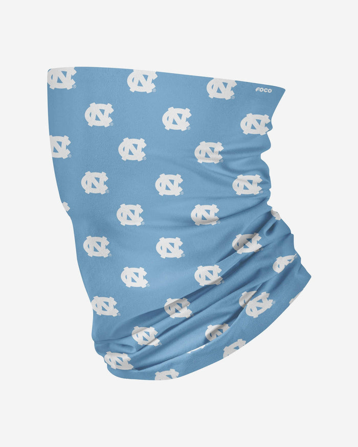 North Carolina Tar Heels Mini Print Logo Gaiter Scarf FOCO - FOCO.com