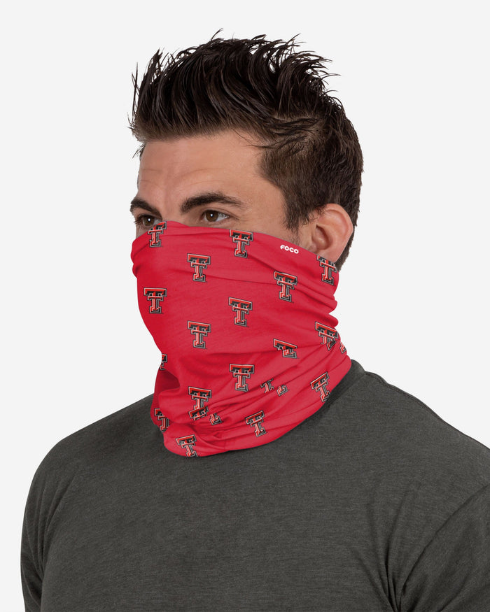 Texas Tech Red Raiders Mini Print Logo Gaiter Scarf FOCO - FOCO.com