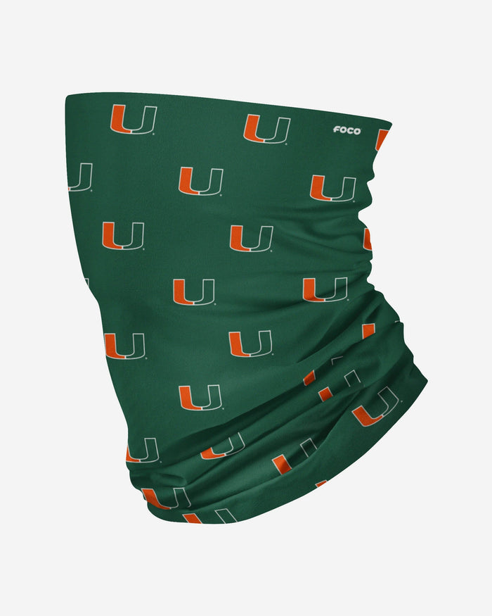 Miami Hurricanes Mini Print Logo Gaiter Scarf FOCO - FOCO.com