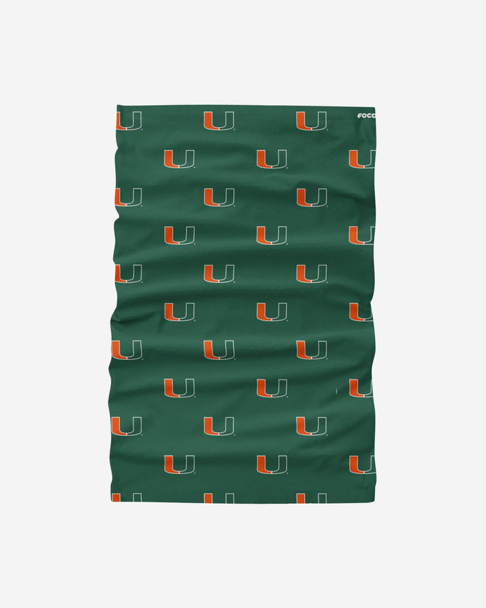 Miami Hurricanes Mini Print Logo Gaiter Scarf FOCO - FOCO.com