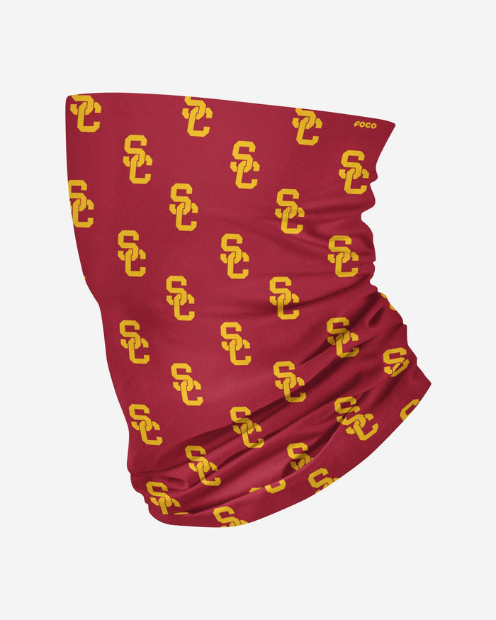 USC Trojans Mini Print Logo Gaiter Scarf FOCO - FOCO.com