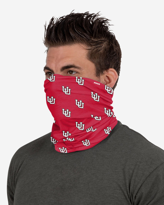 Utah Utes Mini Print Logo Gaiter Scarf FOCO - FOCO.com