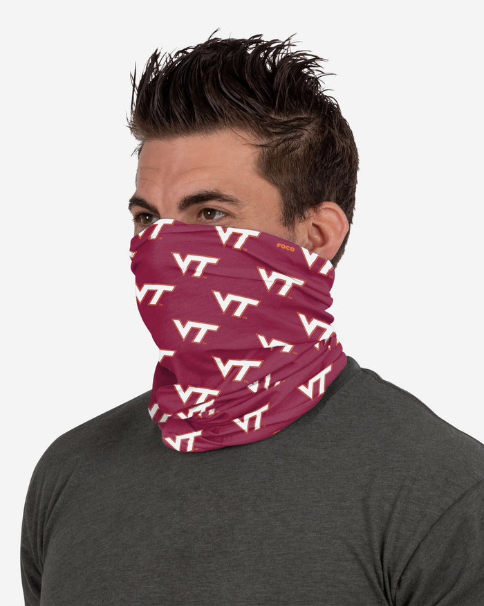 Virginia Tech Hokies Mini Print Logo Gaiter Scarf FOCO - FOCO.com