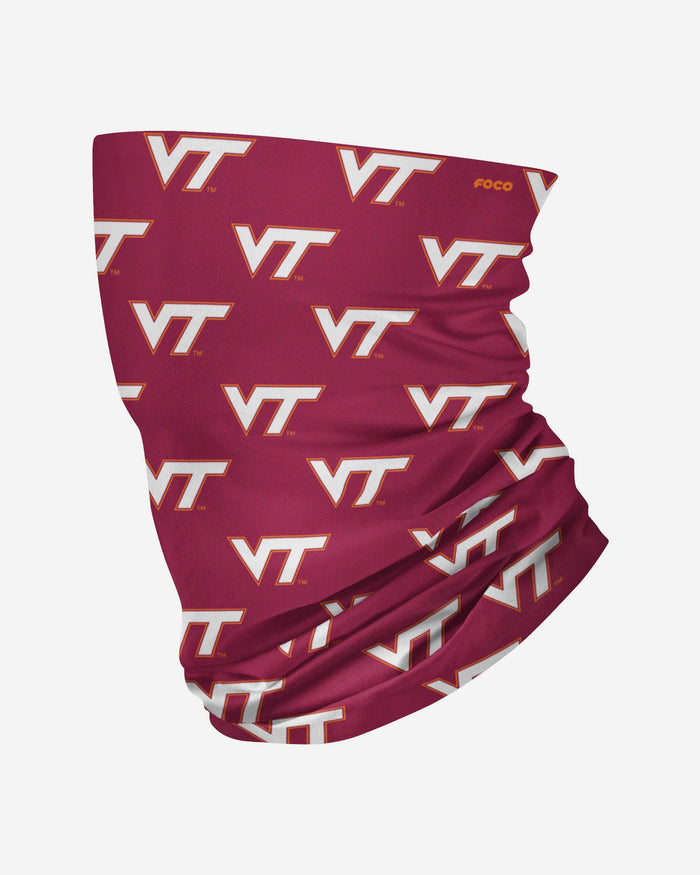 Virginia Tech Hokies Mini Print Logo Gaiter Scarf FOCO - FOCO.com