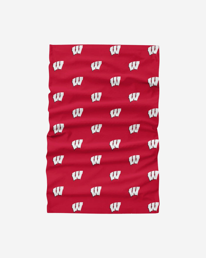 Wisconsin Badgers Mini Print Logo Gaiter Scarf FOCO - FOCO.com