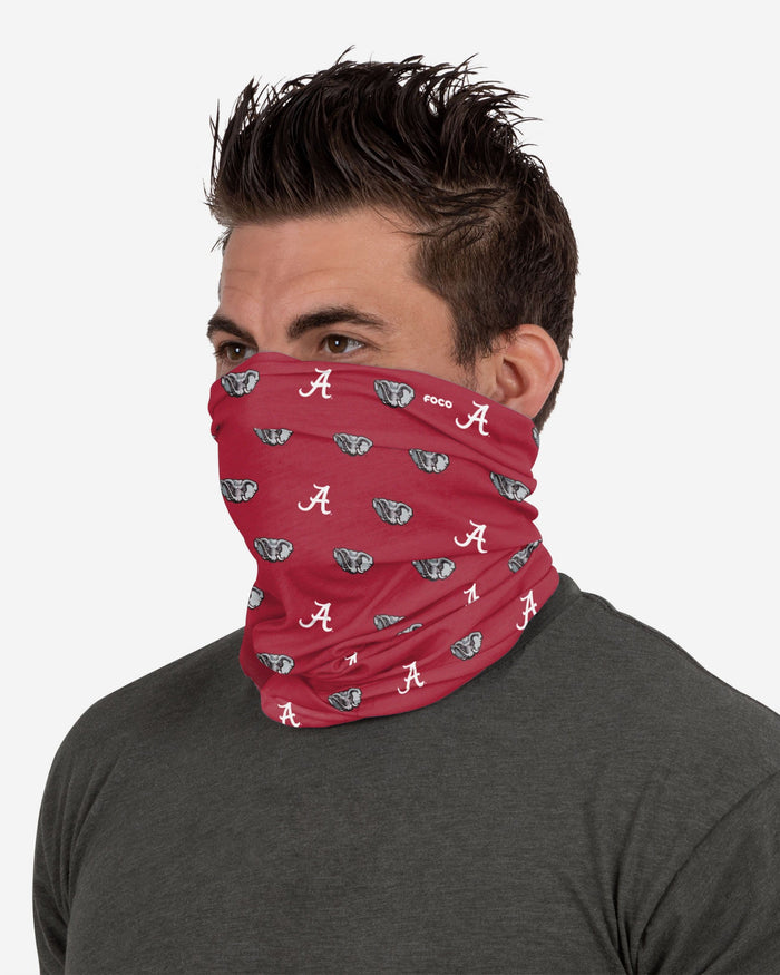 Big Al Alabama Crimson Tide Mini Print Mascot Gaiter Scarf FOCO - FOCO.com