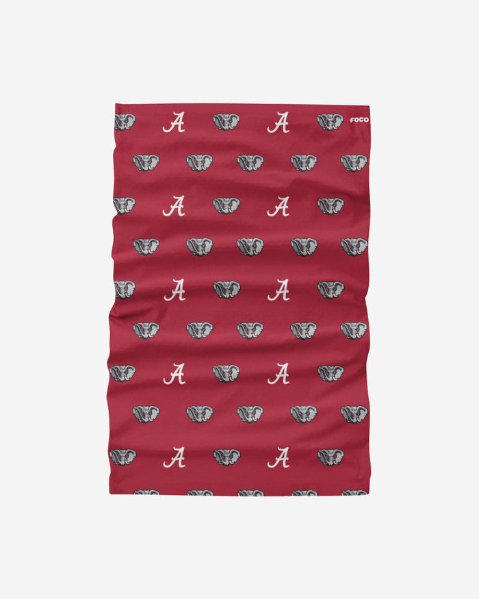 Big Al Alabama Crimson Tide Mini Print Mascot Gaiter Scarf FOCO - FOCO.com