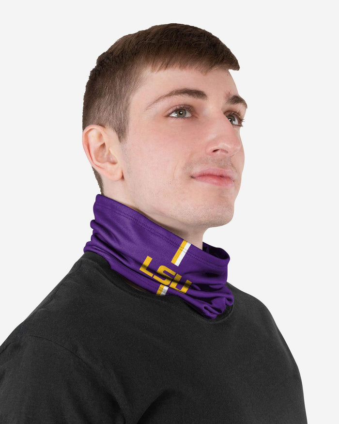 LSU Tigers On-Field Sideline Logo Gaiter Scarf FOCO - FOCO.com