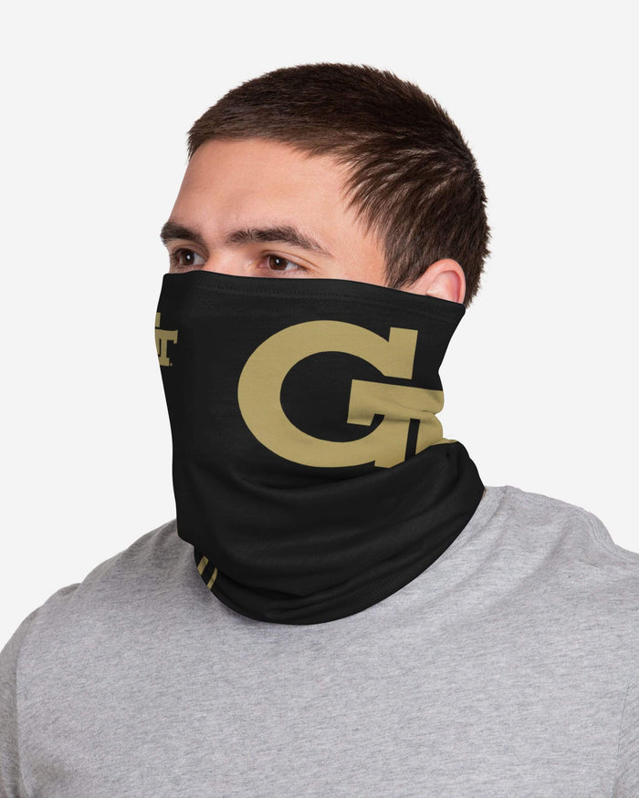 Georgia Tech Yellow Jackets On-Field Sideline Logo Black Gaiter Scarf FOCO - FOCO.com