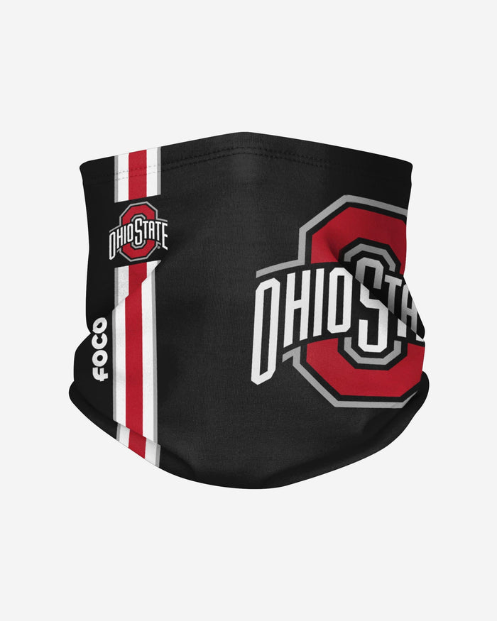 Ohio State Buckeyes On-Field Sideline Logo Team Black Gaiter Scarf FOCO - FOCO.com