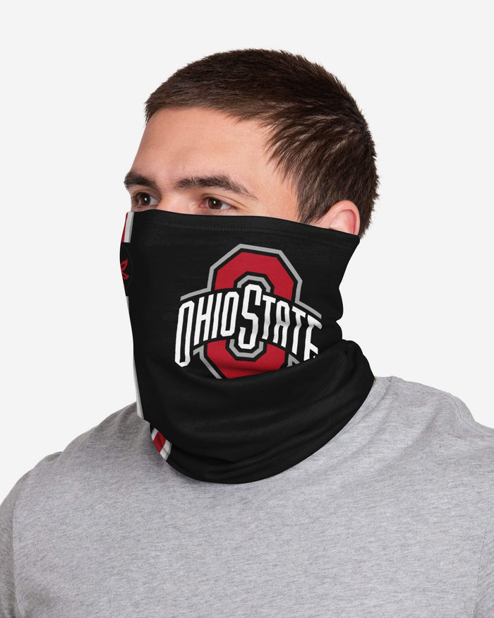 Ohio State Buckeyes On-Field Sideline Logo Black Gaiter Scarf FOCO - FOCO.com