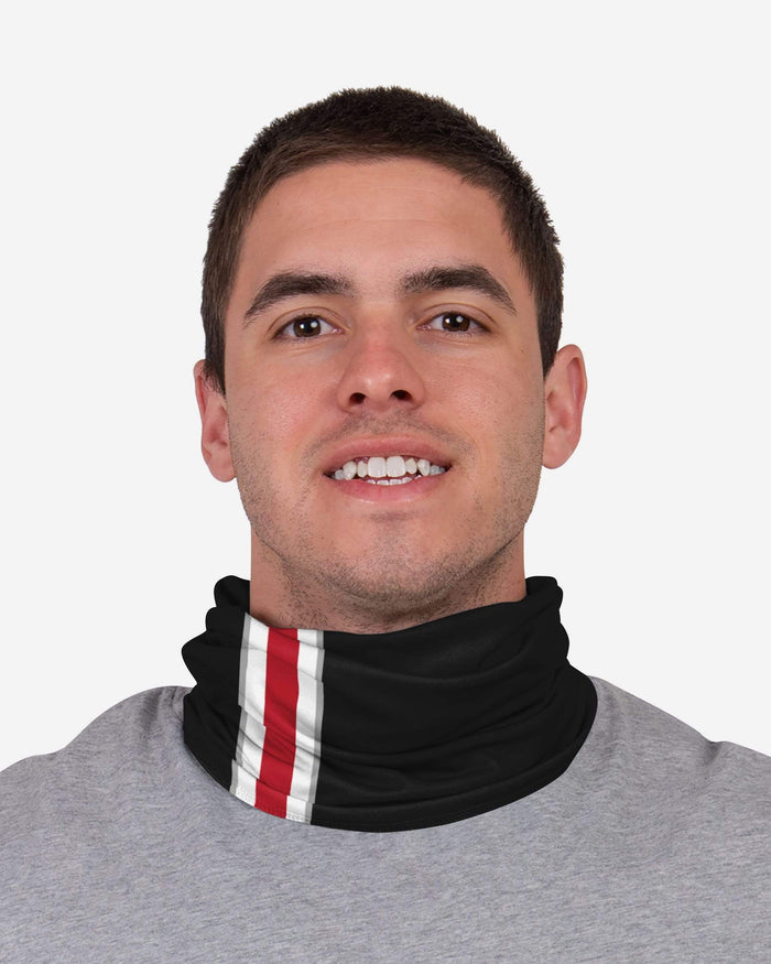 Ohio State Buckeyes On-Field Sideline Logo Black Gaiter Scarf FOCO - FOCO.com