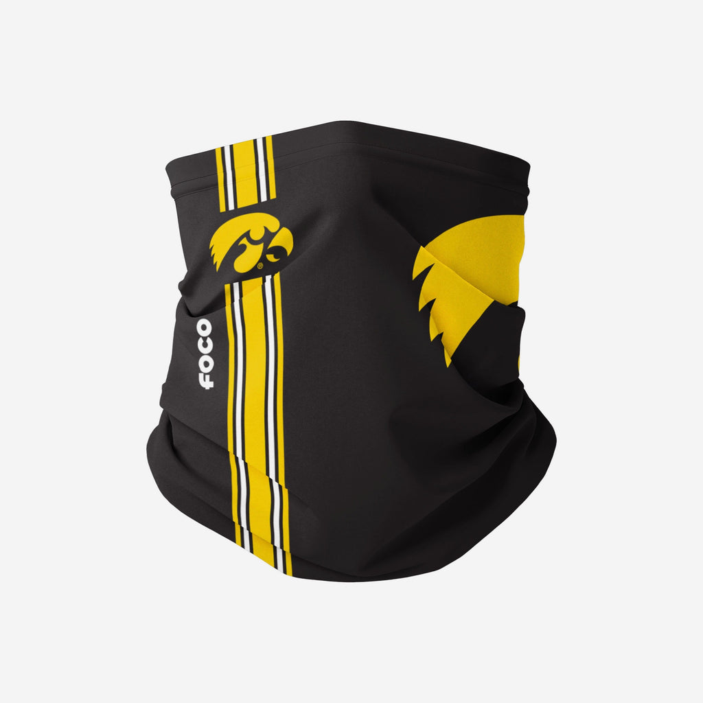 Iowa Hawkeyes On-Field Sideline Logo Home Gaiter Scarf FOCO - FOCO.com