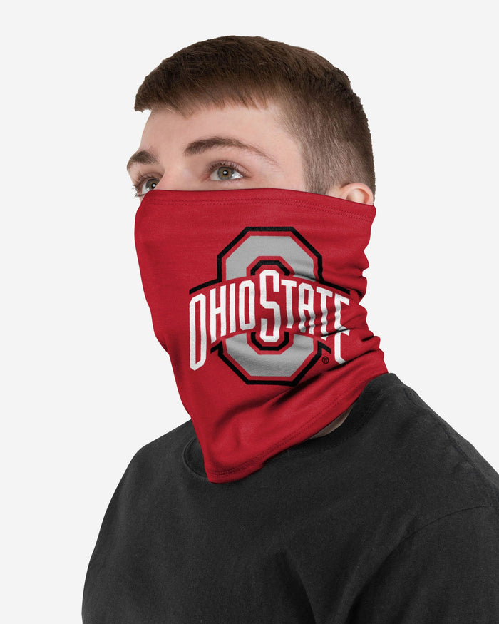 Ohio State Buckeyes On-Field Sideline Logo Team Scarlet Gaiter Scarf FOCO - FOCO.com