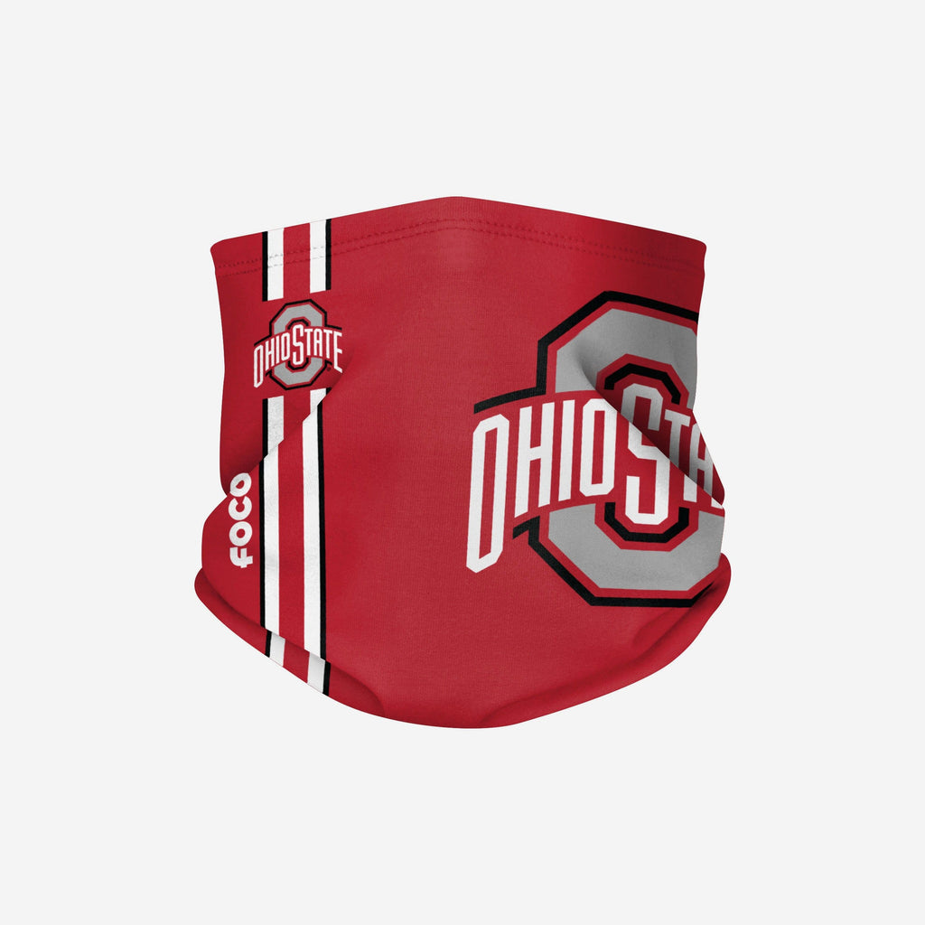 Ohio State Buckeyes On-Field Sideline Logo Team Scarlet Gaiter Scarf FOCO - FOCO.com