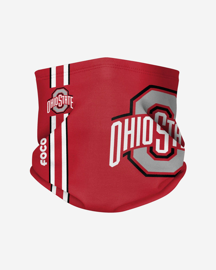 Ohio State Buckeyes On-Field Sideline Logo Team Scarlet Gaiter Scarf FOCO - FOCO.com