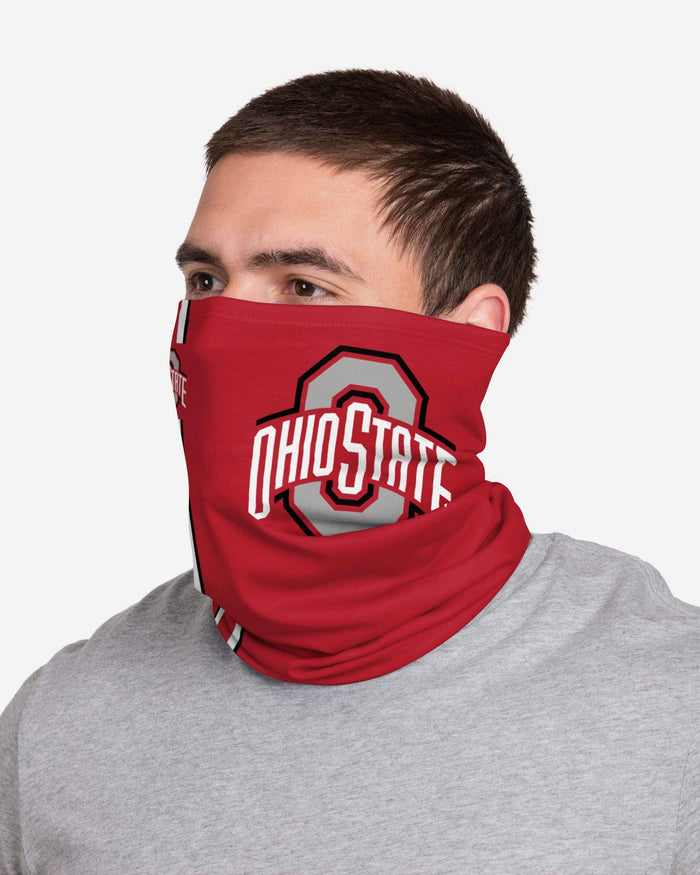 Ohio State Buckeyes On-Field Sideline Logo Scarlet Gaiter Scarf FOCO - FOCO.com