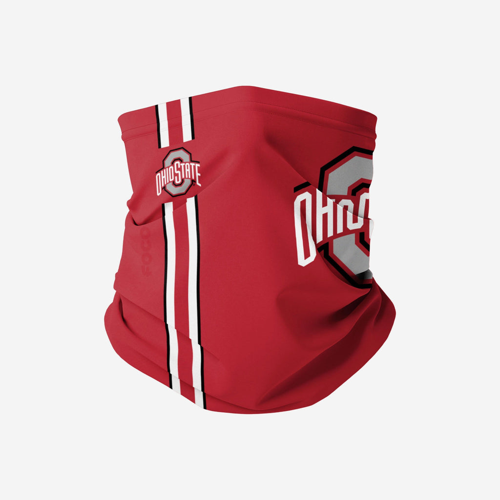 Ohio State Buckeyes On-Field Sideline Logo Scarlet Gaiter Scarf FOCO - FOCO.com