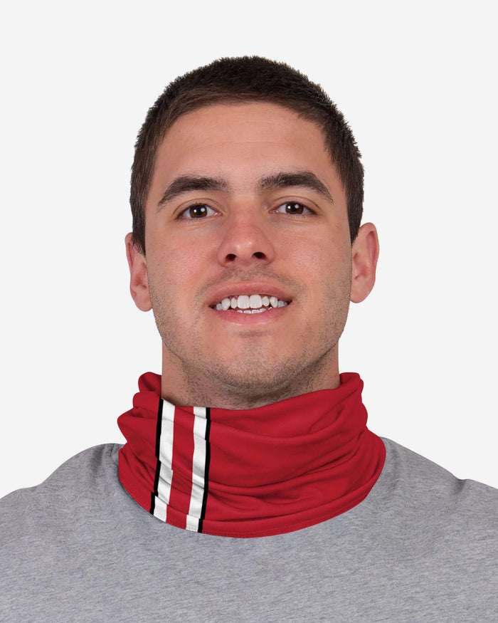 Ohio State Buckeyes On-Field Sideline Logo Scarlet Gaiter Scarf FOCO - FOCO.com