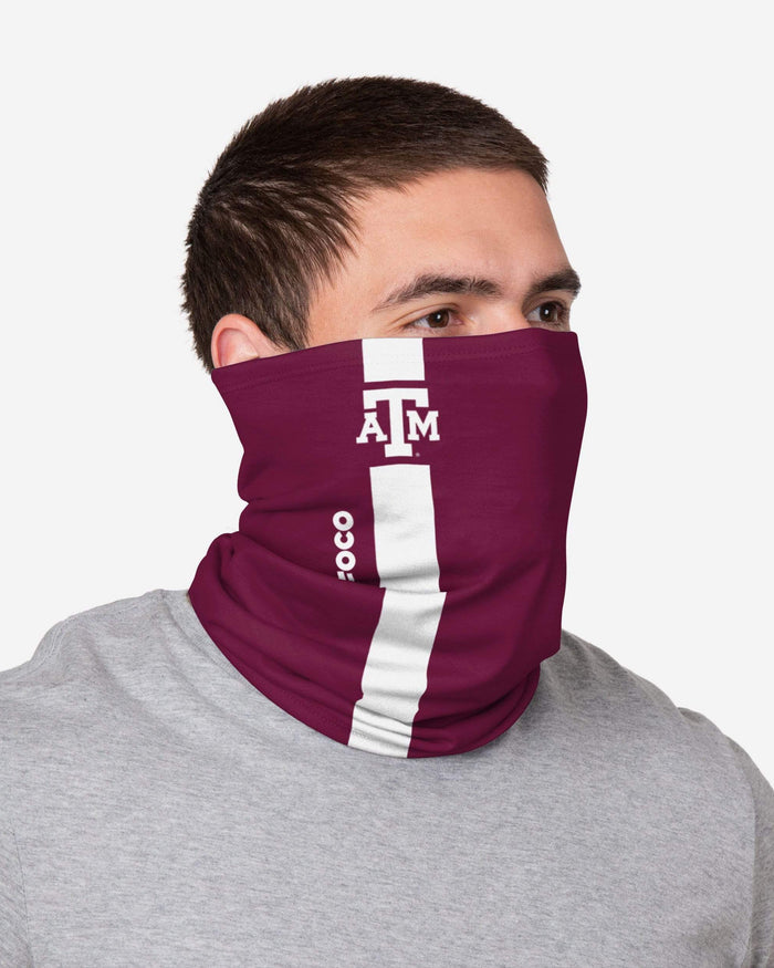 Texas A&M Aggies On-Field Sideline Team Stripe Big Logo Gaiter Scarf FOCO - FOCO.com