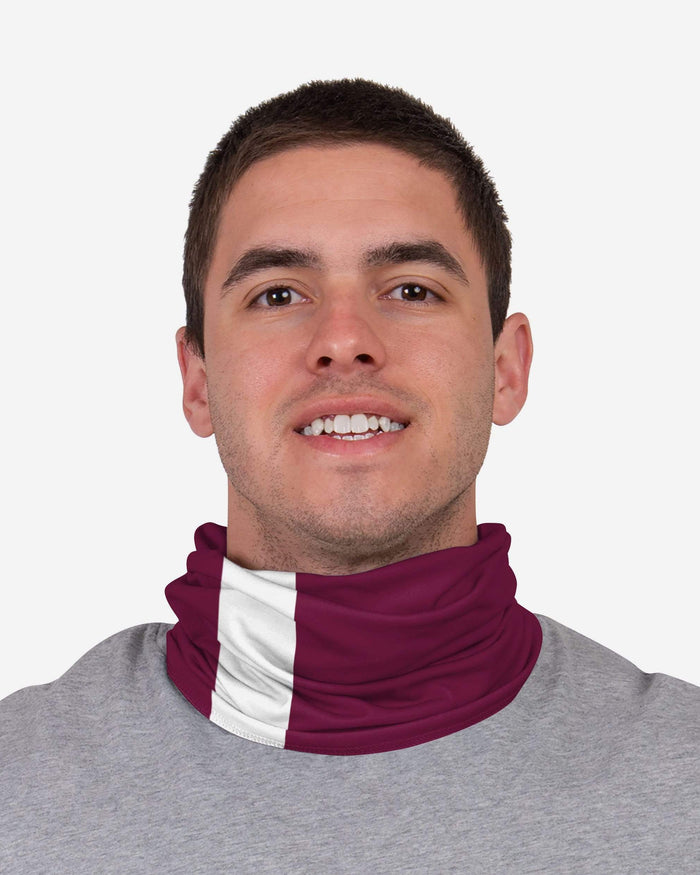 Texas A&M Aggies On-Field Sideline Team Stripe Big Logo Gaiter Scarf FOCO - FOCO.com