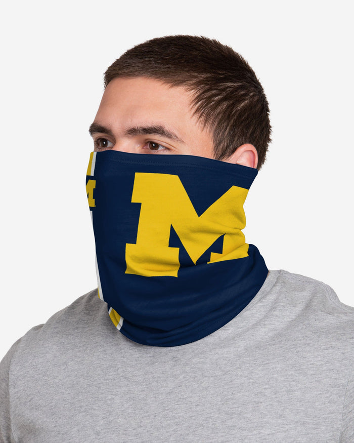 Michigan Wolverines On-Field Sideline Stripe Gaiter Scarf FOCO - FOCO.com