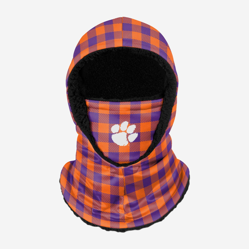 Clemson Tigers Plaid Hooded Gaiter FOCO - FOCO.com