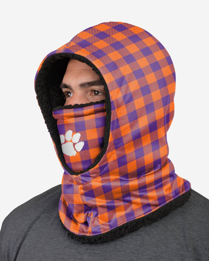 Clemson Tigers Plaid Hooded Gaiter FOCO - FOCO.com