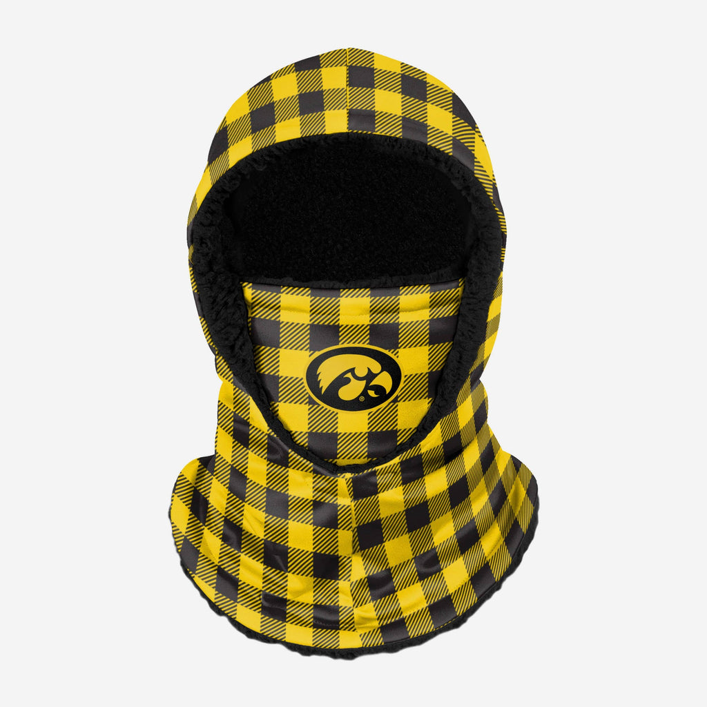 Iowa Hawkeyes Plaid Hooded Gaiter FOCO - FOCO.com