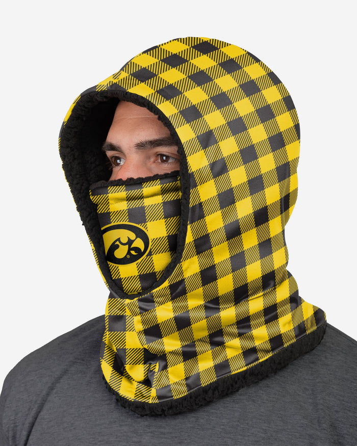 Iowa Hawkeyes Plaid Hooded Gaiter FOCO - FOCO.com