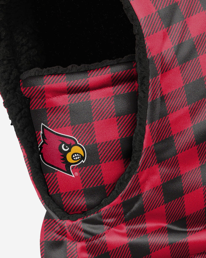 Louisville Cardinals Plaid Hooded Gaiter FOCO - FOCO.com