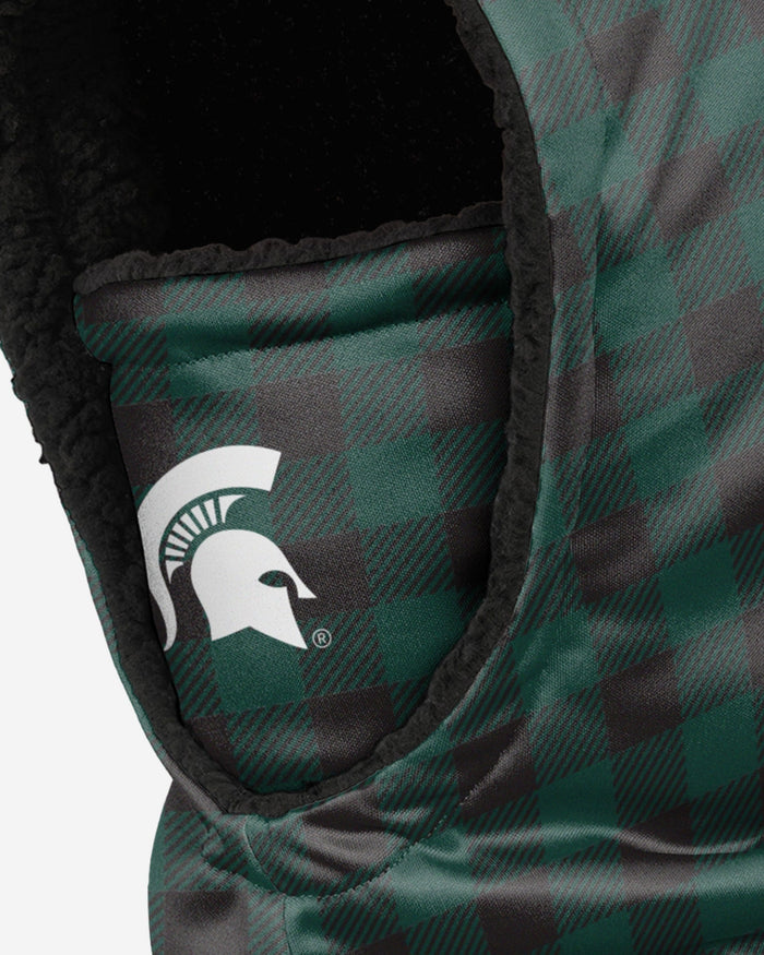 Michigan State Spartans Plaid Hooded Gaiter FOCO - FOCO.com