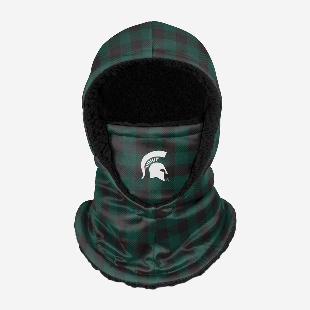 Michigan State Spartans Plaid Hooded Gaiter FOCO - FOCO.com