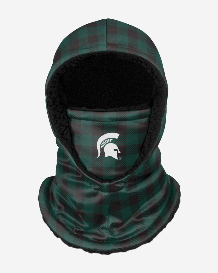 Michigan State Spartans Plaid Hooded Gaiter FOCO - FOCO.com