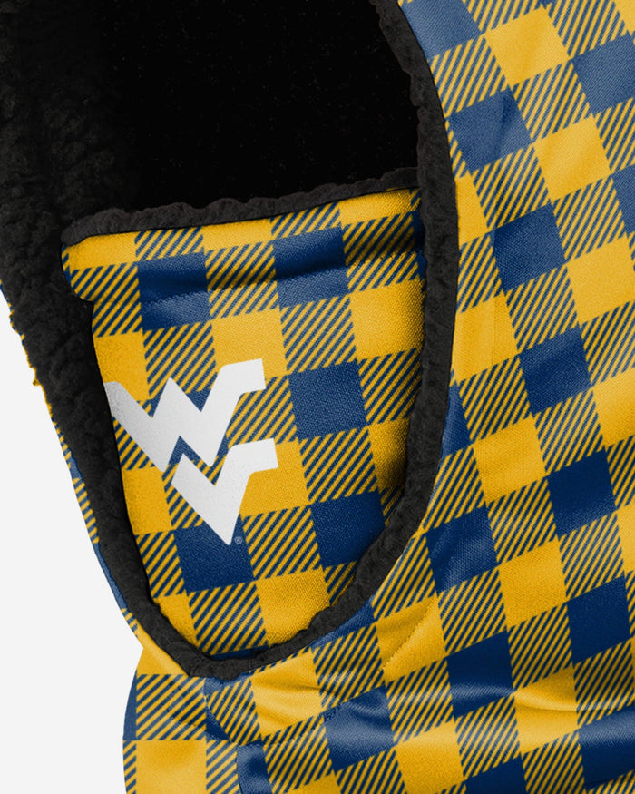 West Virginia Mountaineers Plaid Hooded Gaiter FOCO - FOCO.com