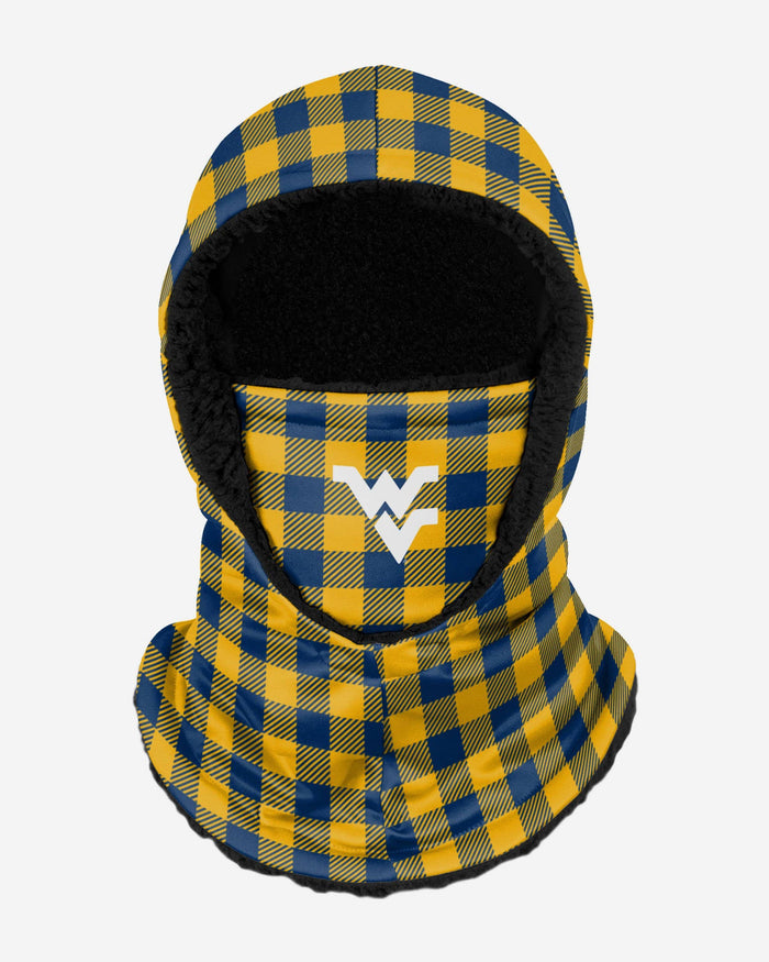 West Virginia Mountaineers Plaid Hooded Gaiter FOCO - FOCO.com