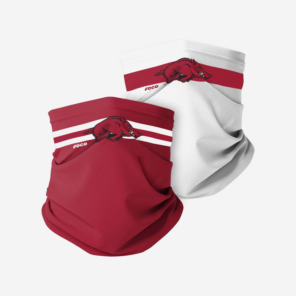 Arkansas Razorbacks Stitched 2 Pack Gaiter Scarf FOCO - FOCO.com