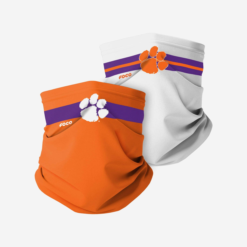 Clemson Tigers Stitched 2 Pack Gaiter Scarf FOCO - FOCO.com