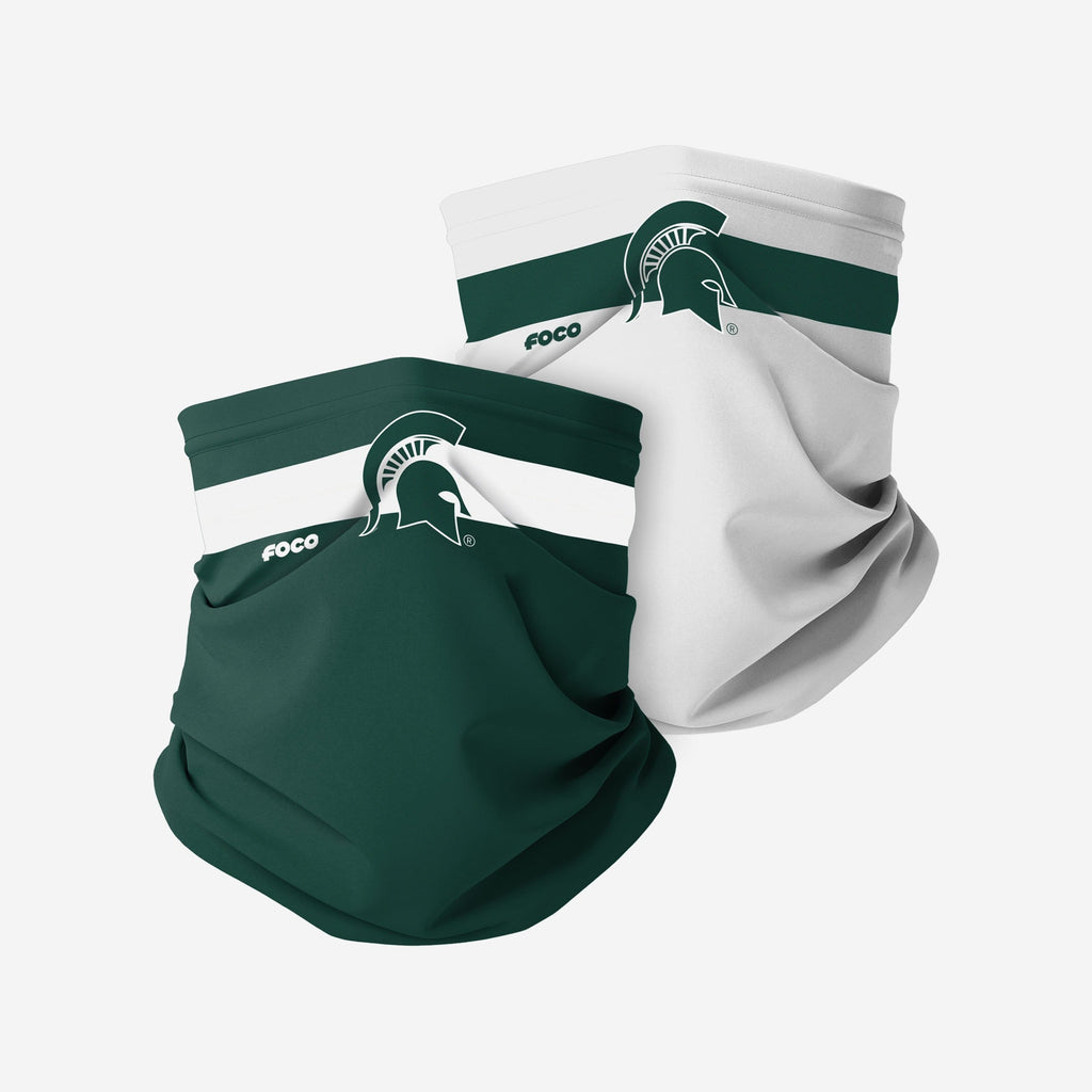 Michigan State Spartans Stitched 2 Pack Gaiter Scarf FOCO - FOCO.com