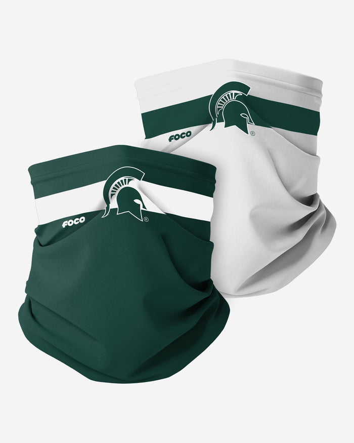 Michigan State Spartans Stitched 2 Pack Gaiter Scarf FOCO - FOCO.com