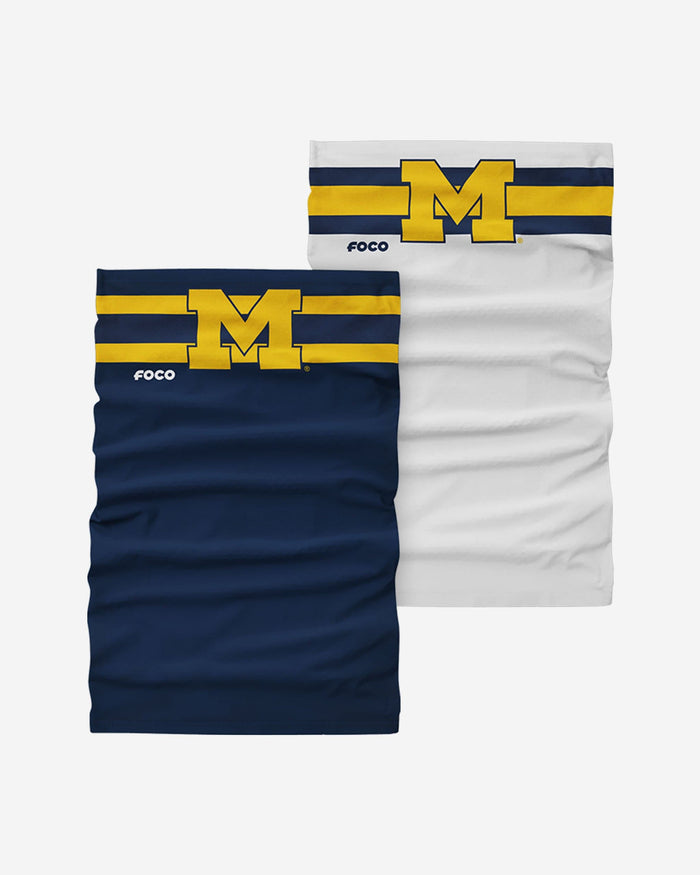 Michigan Wolverines Stitched 2 Pack Gaiter Scarf FOCO - FOCO.com