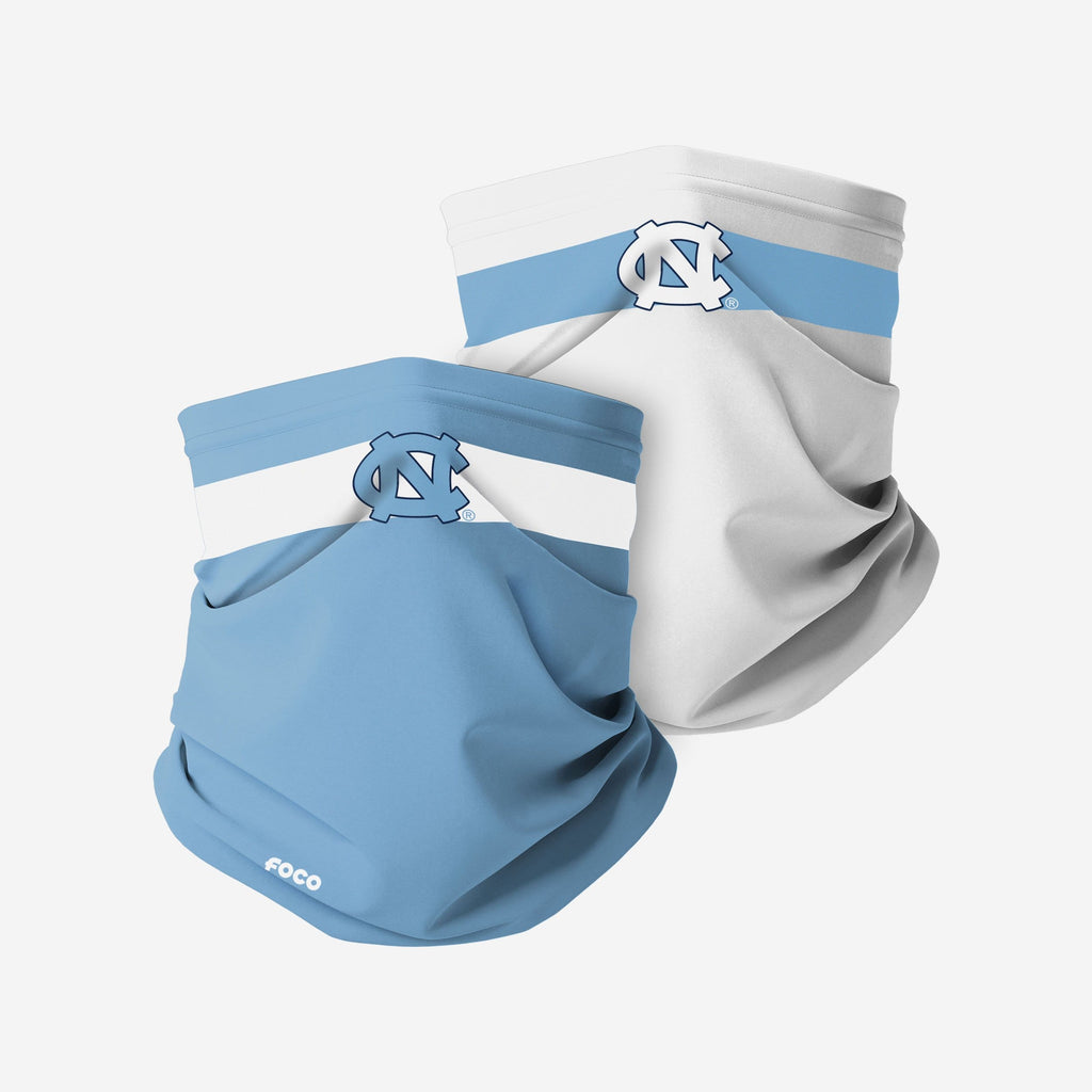 North Carolina Tar Heels Stitched 2 Pack Gaiter Scarf FOCO - FOCO.com