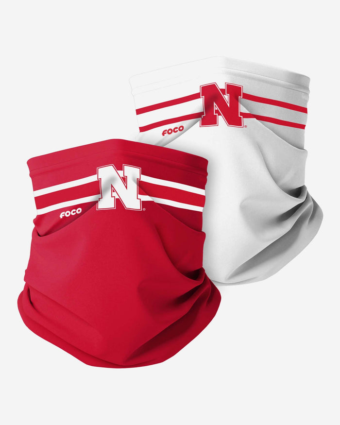 Nebraska Cornhuskers Stitched 2 Pack Gaiter Scarf FOCO - FOCO.com