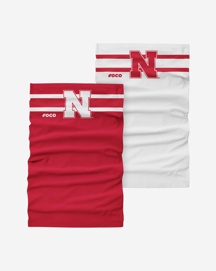 Nebraska Cornhuskers Stitched 2 Pack Gaiter Scarf FOCO - FOCO.com