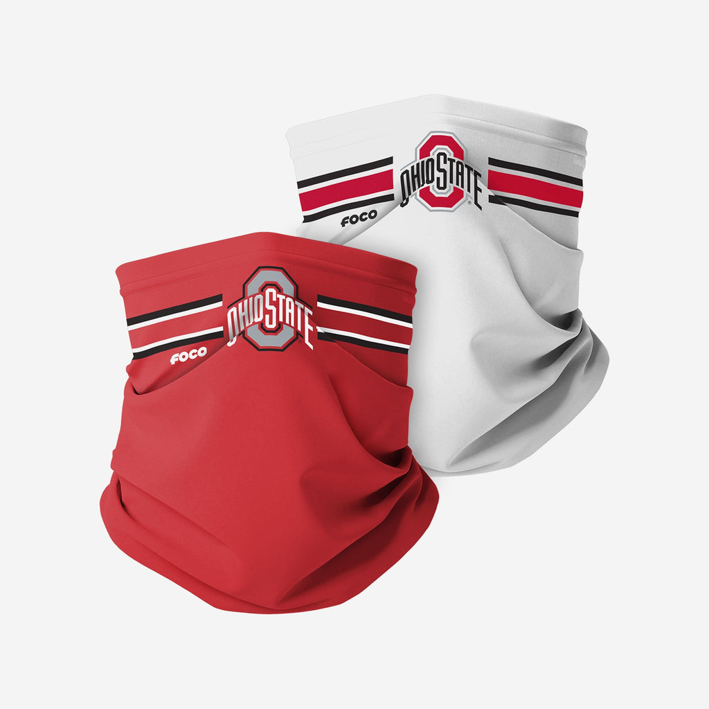 Ohio State Buckeyes Stitched 2 Pack Gaiter Scarf FOCO - FOCO.com